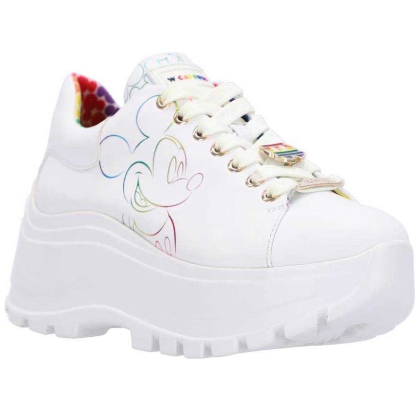 Tenis con Fijación de Agujetas, Punta Redonda Color Blanco W Capsule