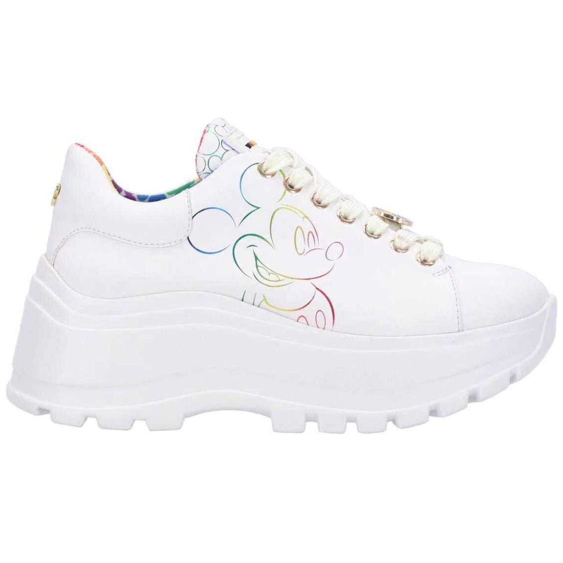 Tenis con Fijación de Agujetas, Punta Redonda Color Blanco W Capsule