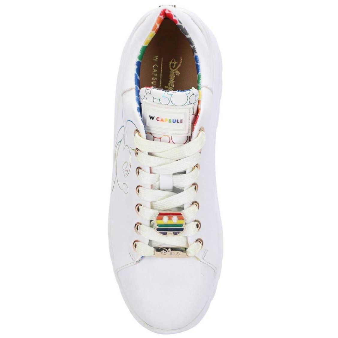 Tenis con Fijación de Agujetas, Punta Redonda Color Blanco W Capsule