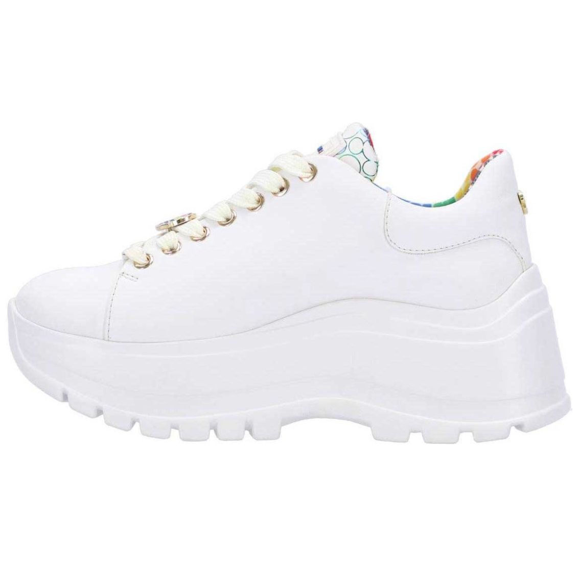 Tenis con Fijación de Agujetas, Punta Redonda Color Blanco W Capsule