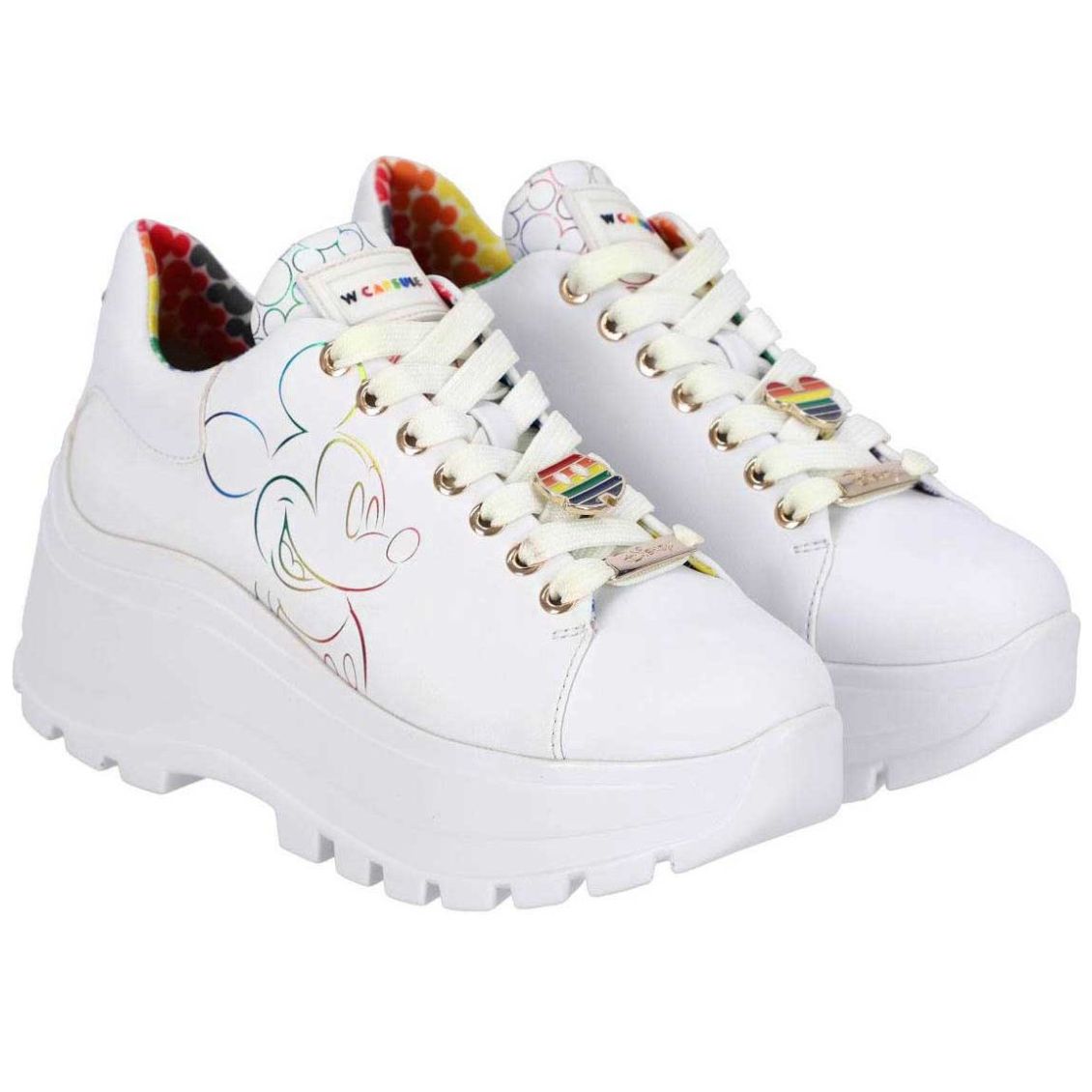 Tenis con Fijación de Agujetas, Punta Redonda Color Blanco W Capsule