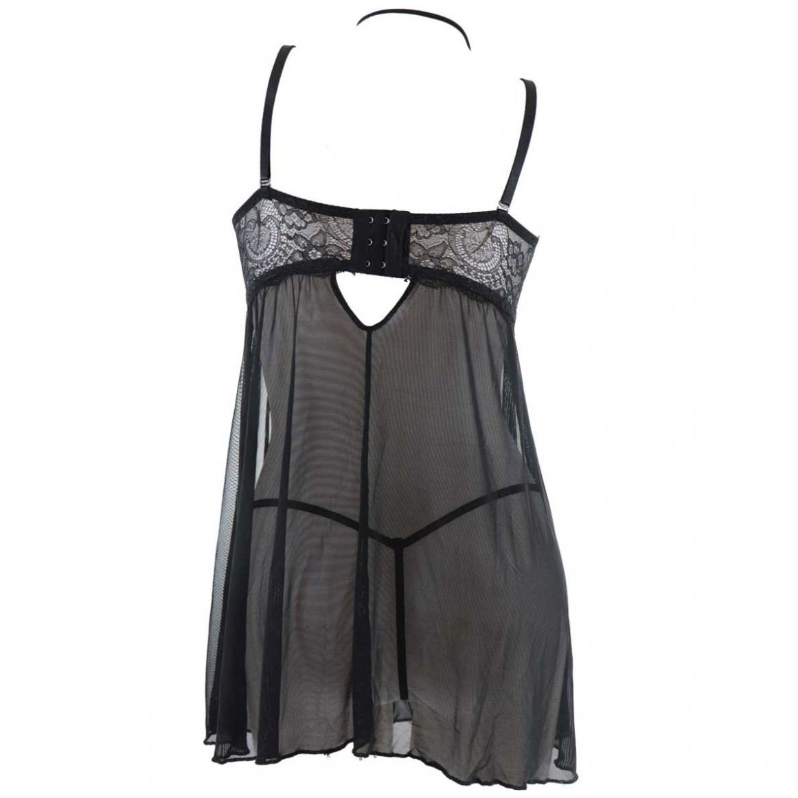 Baby Doll Negro de Encaje Couture