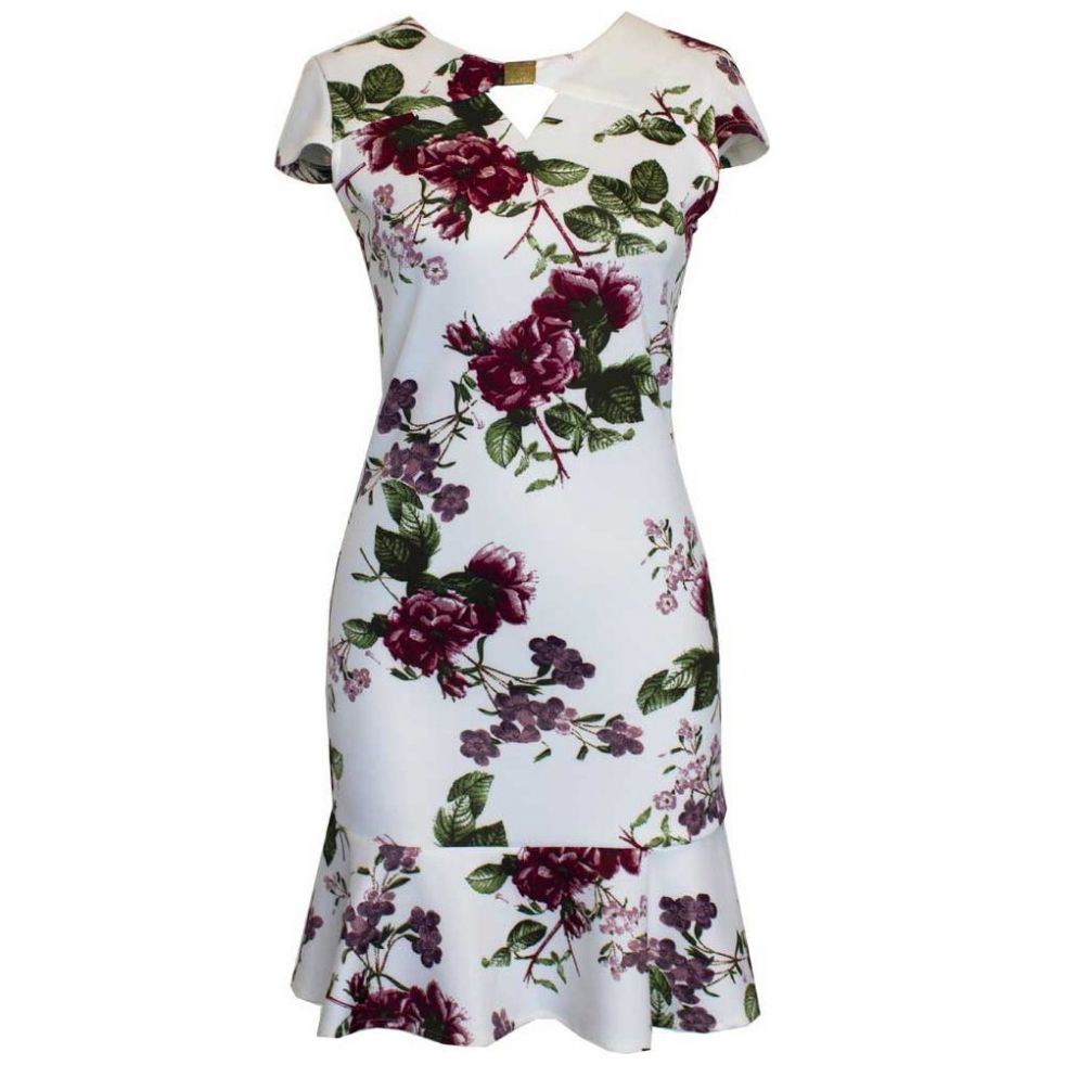 Vestido Estampado Manga Corta Zoara