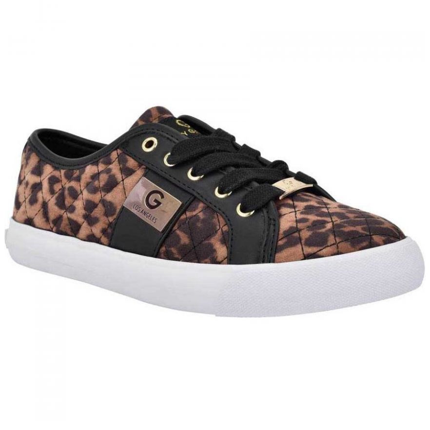 Tenis con Punta Redonda, Fijación de Agujeta Color Negro Combinado G By Guess