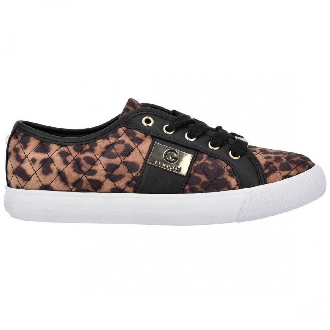Tenis con Punta Redonda, Fijación de Agujeta Color Negro Combinado G By Guess