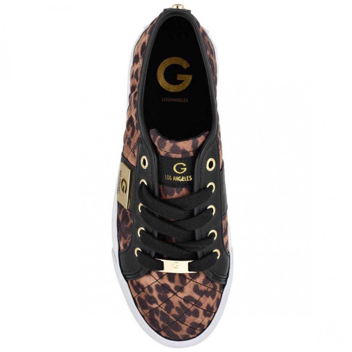 Tenis con Punta Redonda, Fijación de Agujeta Color Negro Combinado G By Guess