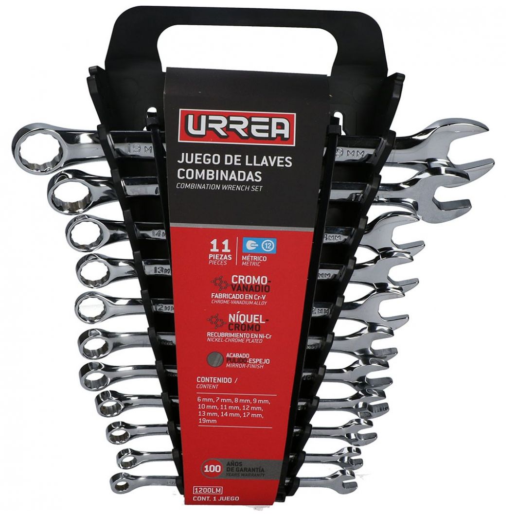 Juego de Llaves Combinadas 11 Pz Milemétricas Urrea