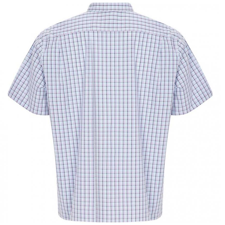 Camisa Talla Plus Manga Corta a Cuadros Yale Modelo 04 2201 5007 para Caballero