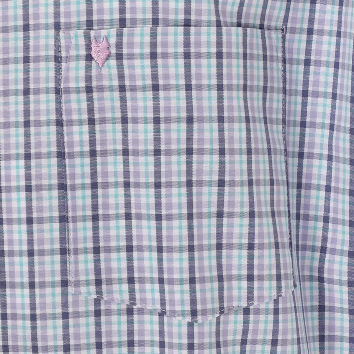 Camisa Talla Plus Manga Corta a Cuadros Yale Modelo 04 2201 5007 para Caballero