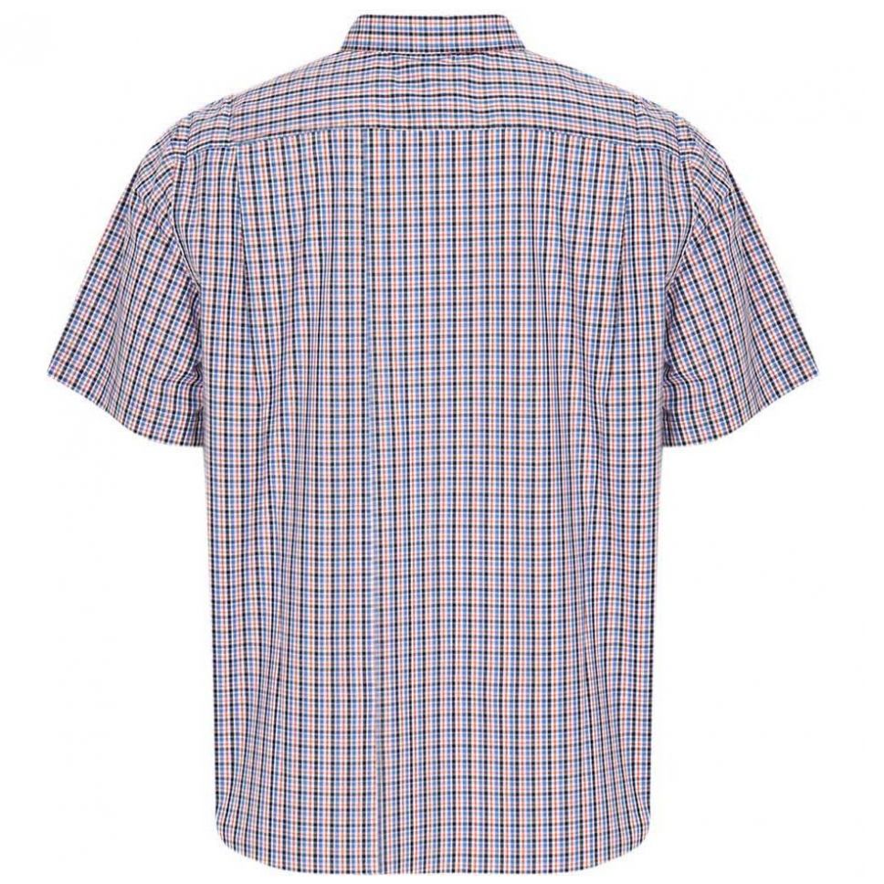 Camisa Talla Plus Manga Corta a Cuadros Yale Modelo 04 2201 5007 para Caballero