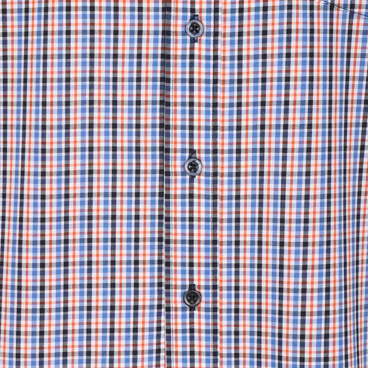 Camisa Talla Plus Manga Corta a Cuadros Yale Modelo 04 2201 5007 para Caballero