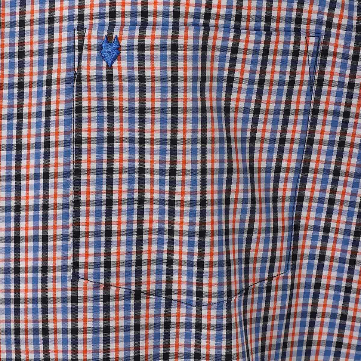 Camisa Talla Plus Manga Corta a Cuadros Yale Modelo 04 2201 5007 para Caballero