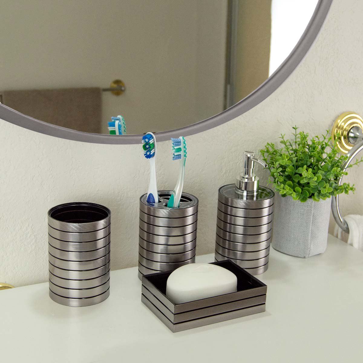 Accesorios para Baño Metalico 4Pzas Good & Good