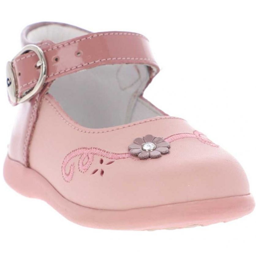 Zapato con Flor Ajuste-T 12-15 Rosa Andanenes para Niña