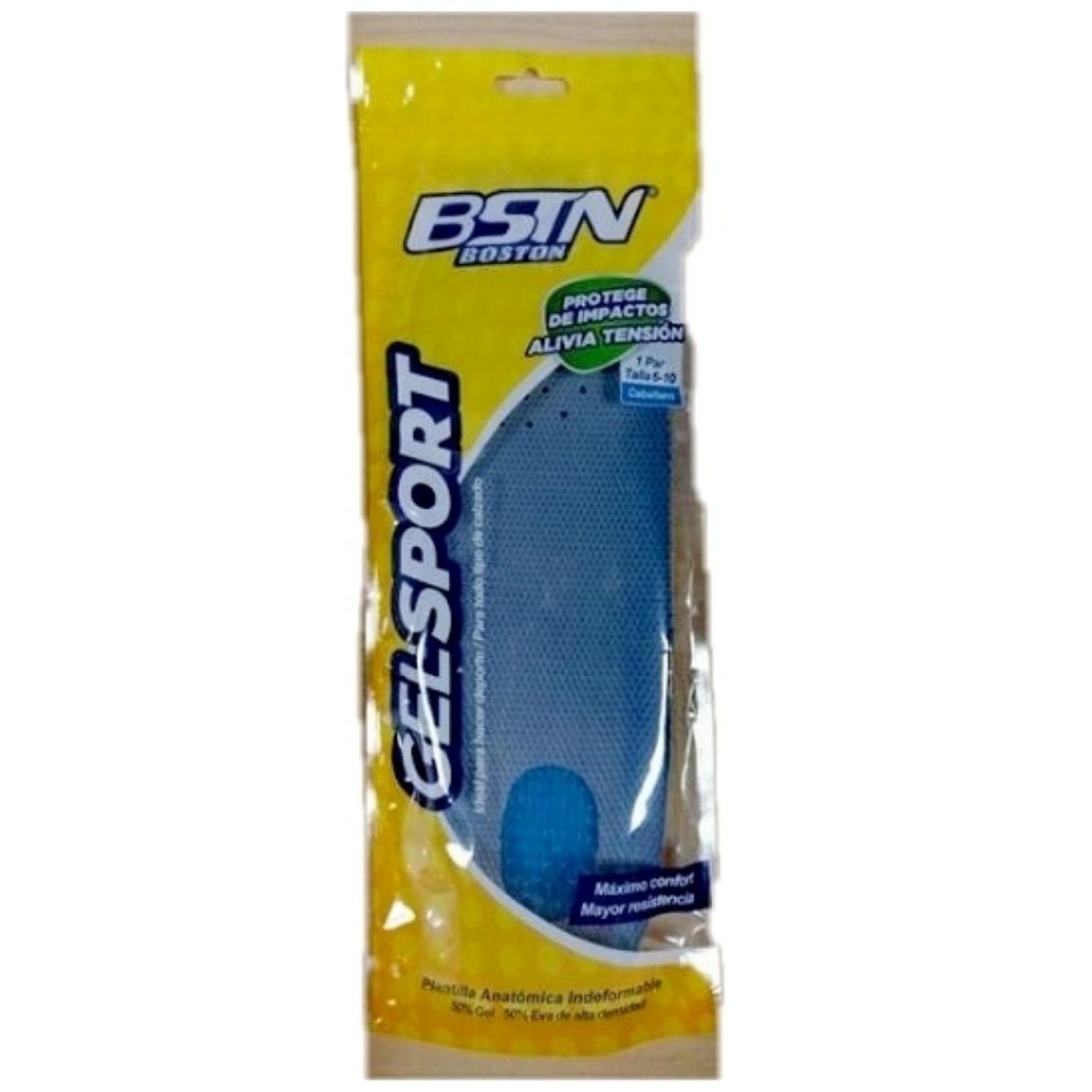 Plantilla Gel Sport Recortable Bstn para Hombre