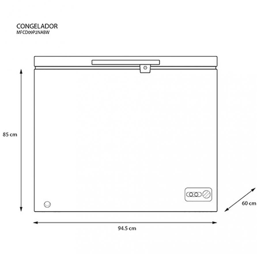 Congelador Horizontal Midea Blanco 9 Pies