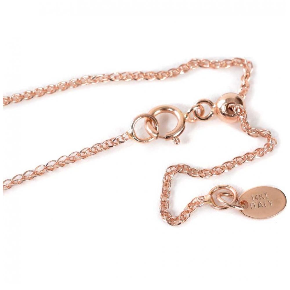 Cadena One Size Oro Rosa de 14K Doble o