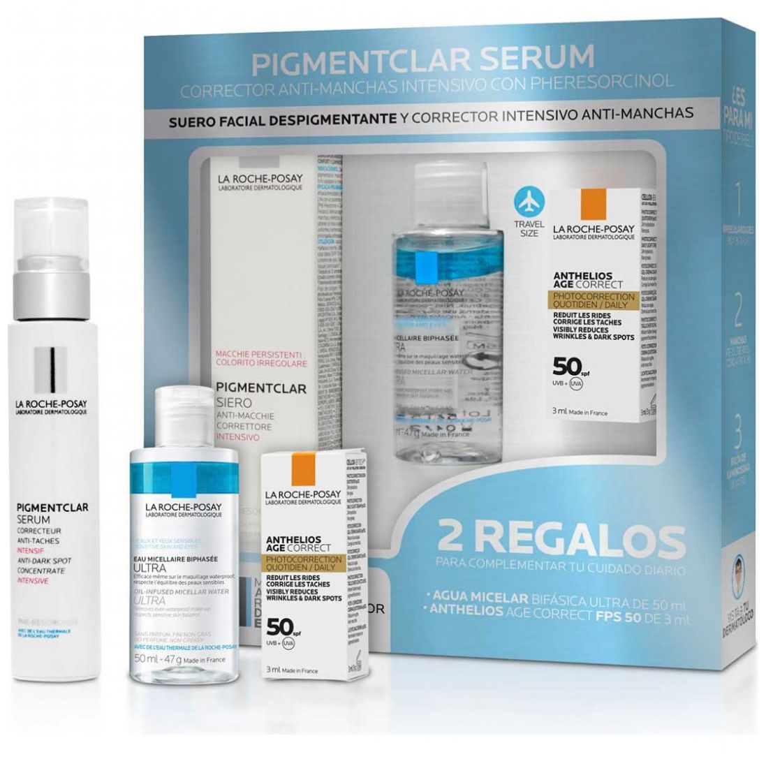 Pack Pigmentclar Serum 30Ml + Anthelios Age Correct 3Ml + Micellar 50Ml
