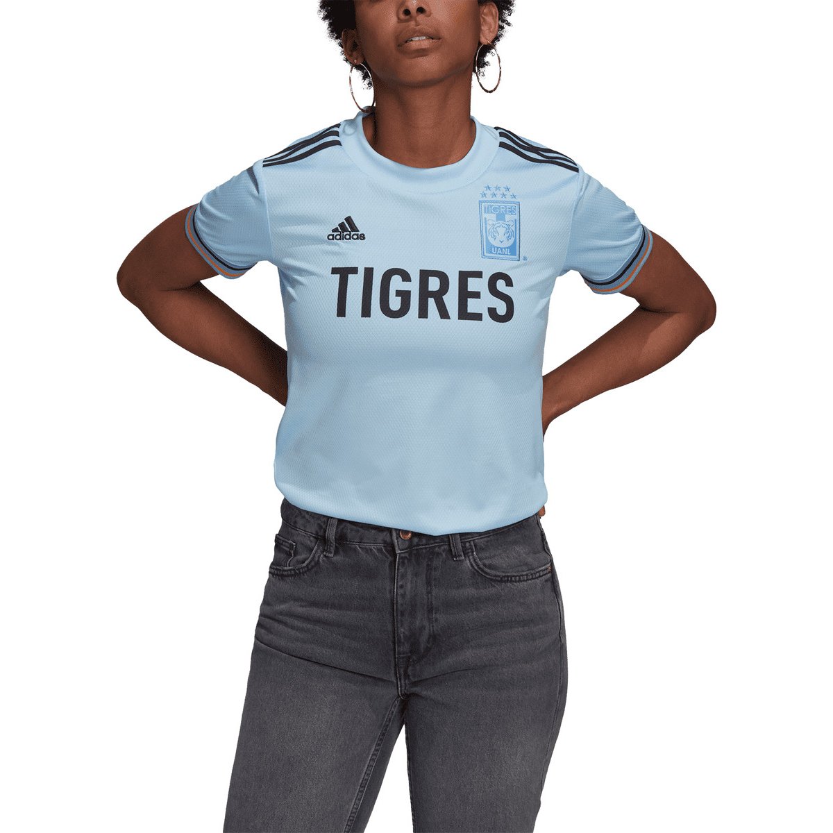 Camiseta Jersey Tigres 2021 Femenil Playera De Tigres Azul Para