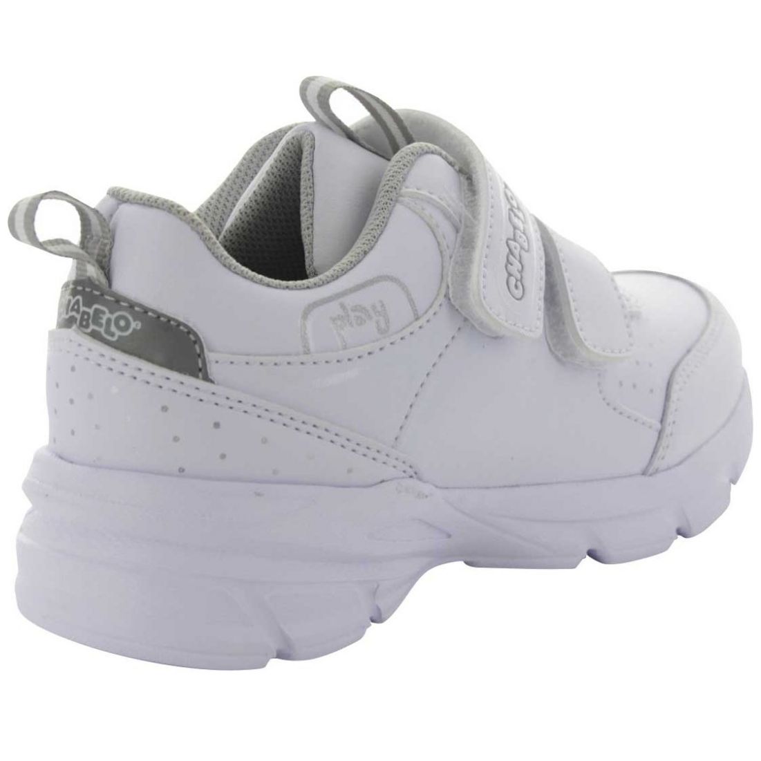 Tenis Escolar Pinkman con Velcro 15-17 Blanco Chabelo para Niño