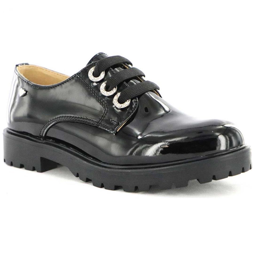 Choclo Escolar Tipo Oxfor para Niña 18-23 Negro Bambino