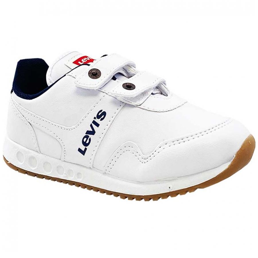 Tenis Escolar Dos Velcros 17-21 Blanco Levi's para Niño