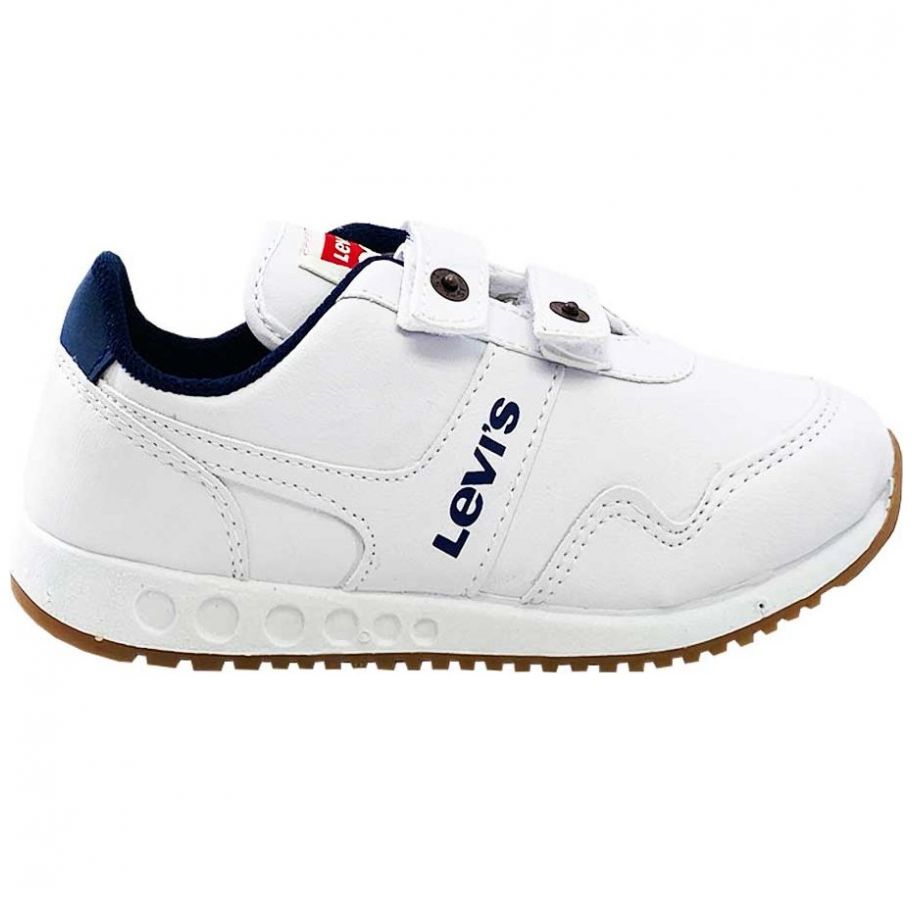 Tenis Escolar Dos Velcros 17-21 Blanco Levi's para Niño