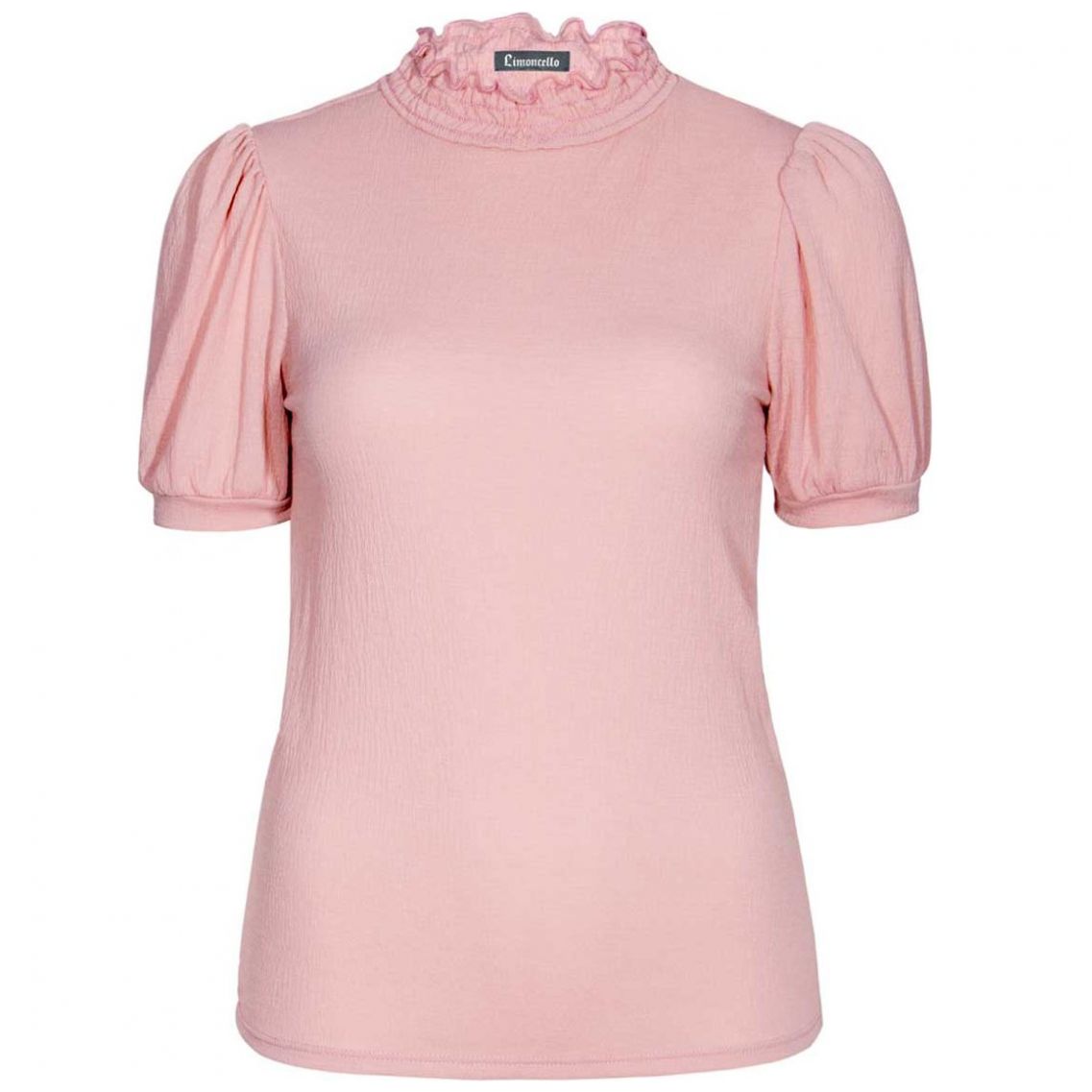 Blusa Manga Corta Cuello Alto Limoncello