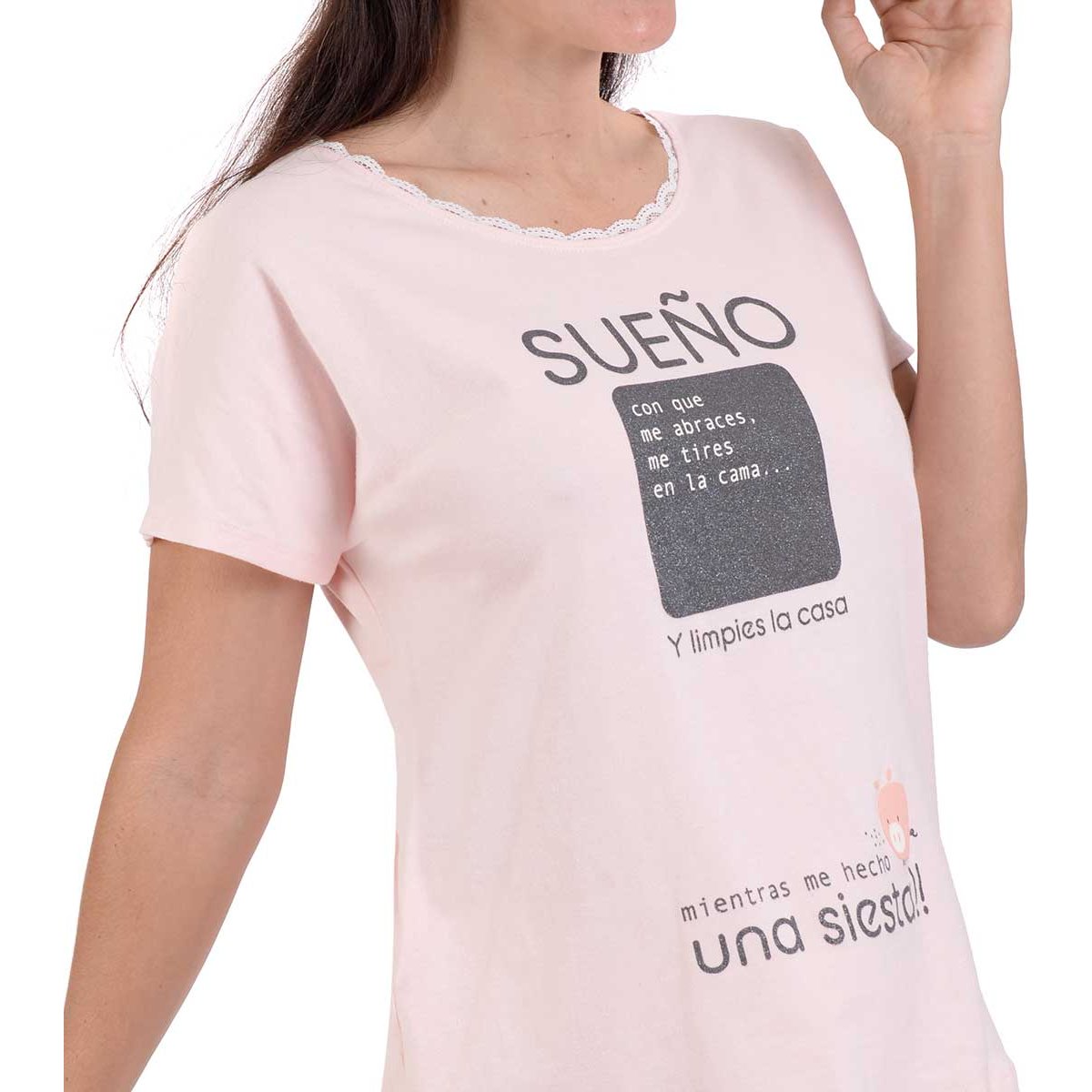 Pijama Playera Puerquito Sueño Y Capri Sho Shi