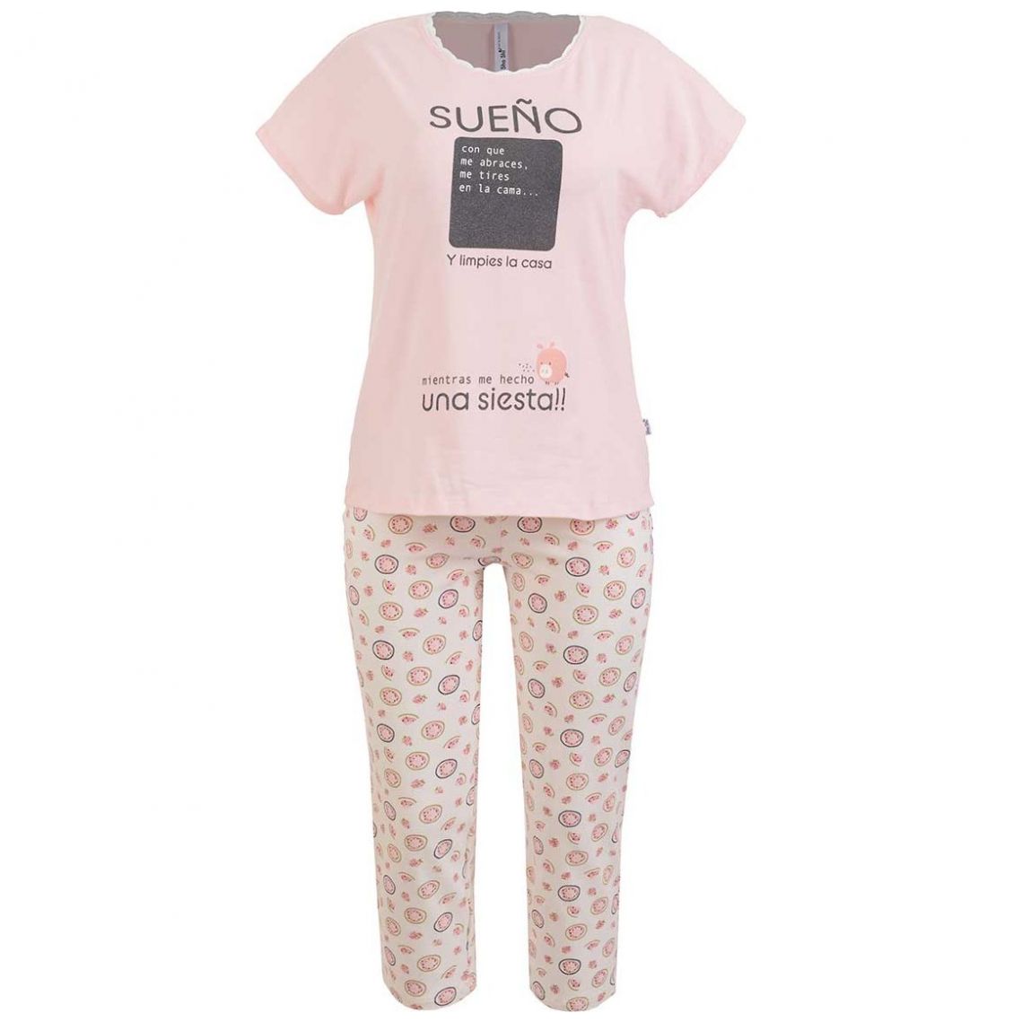 Pijama Playera Puerquito Sueño Y Capri Sho Shi