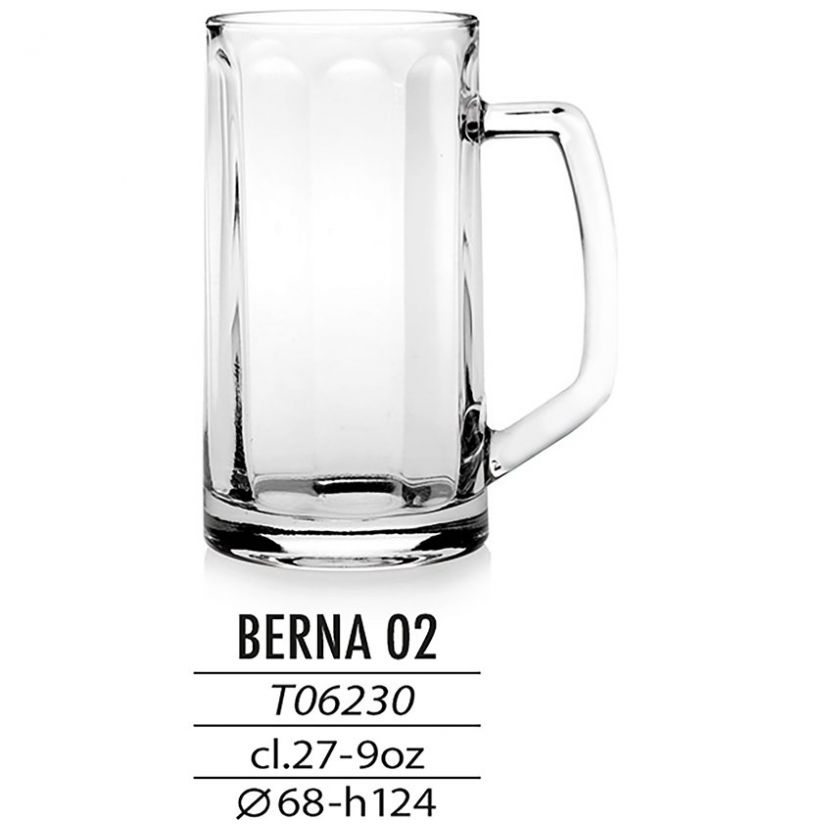 Tarro Cerveza Berna Vidrio 270Ml Trans Cerve
