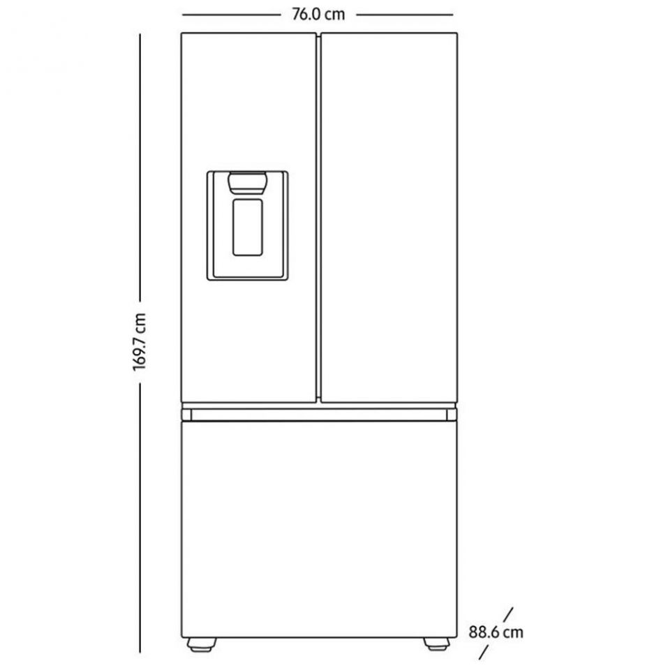 Refrigerador French Door Samsung 22 P con Despachador Rf22A4220S9/em Silver