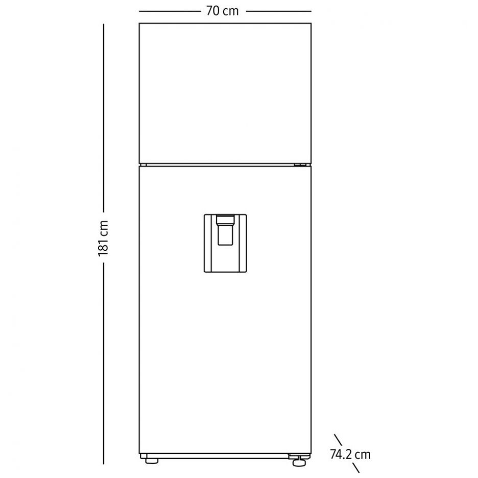 Refrigerador Top Mount Samsung 17 P Rt48A6354S9/em Silver.