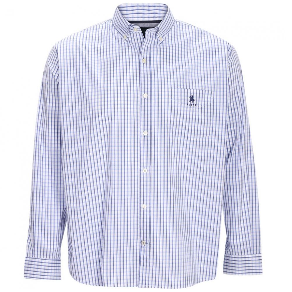 Camisa Talla Plus Manga Larga a Cuadros Polo Club Modelo Pe292 para Caballero
