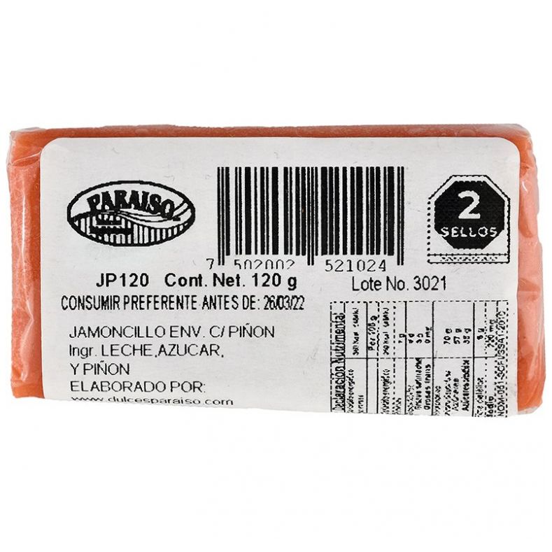 Jamoncillo con Piñón 120 G