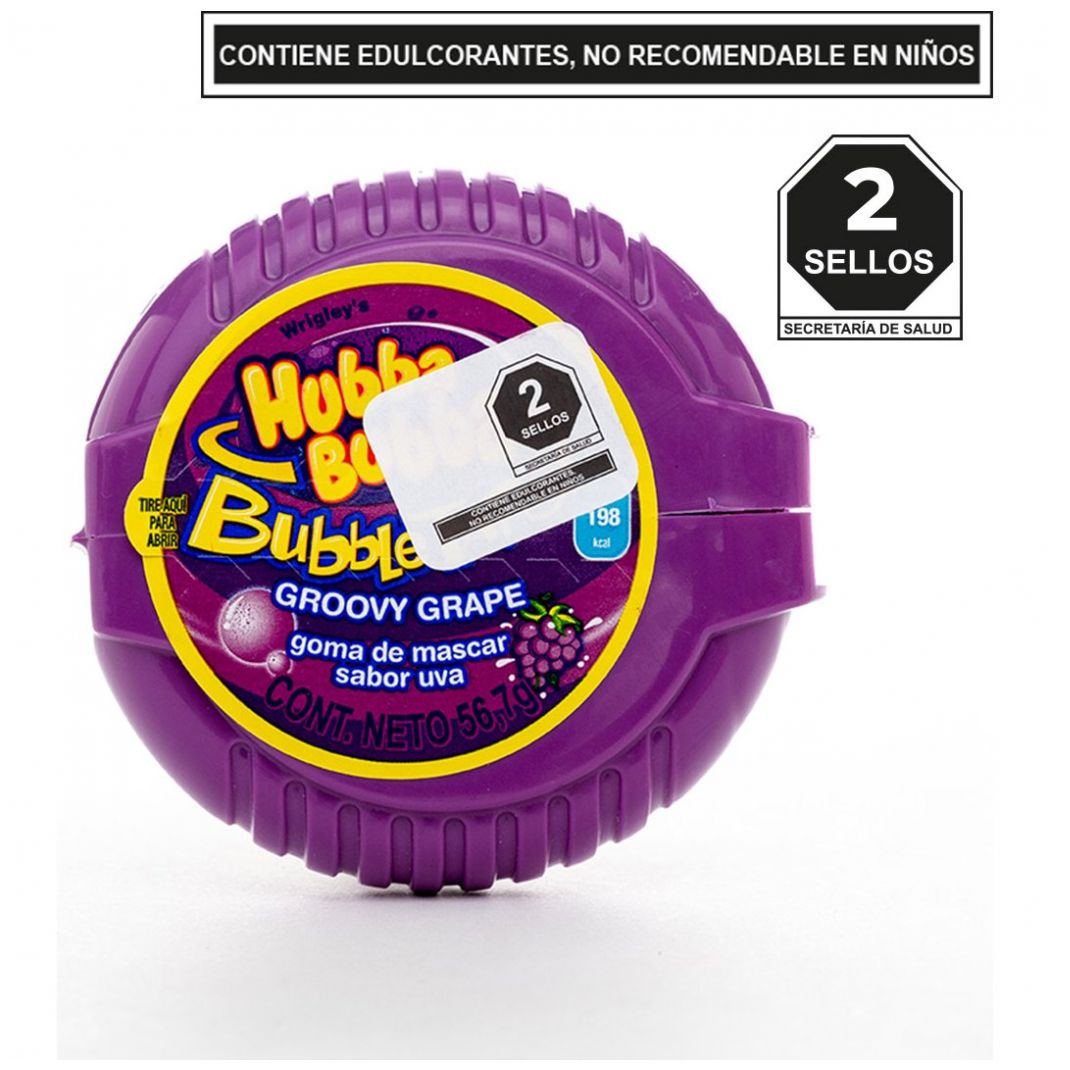 Goma de Mascar Hubba Bubba Uva 56.7 Grs