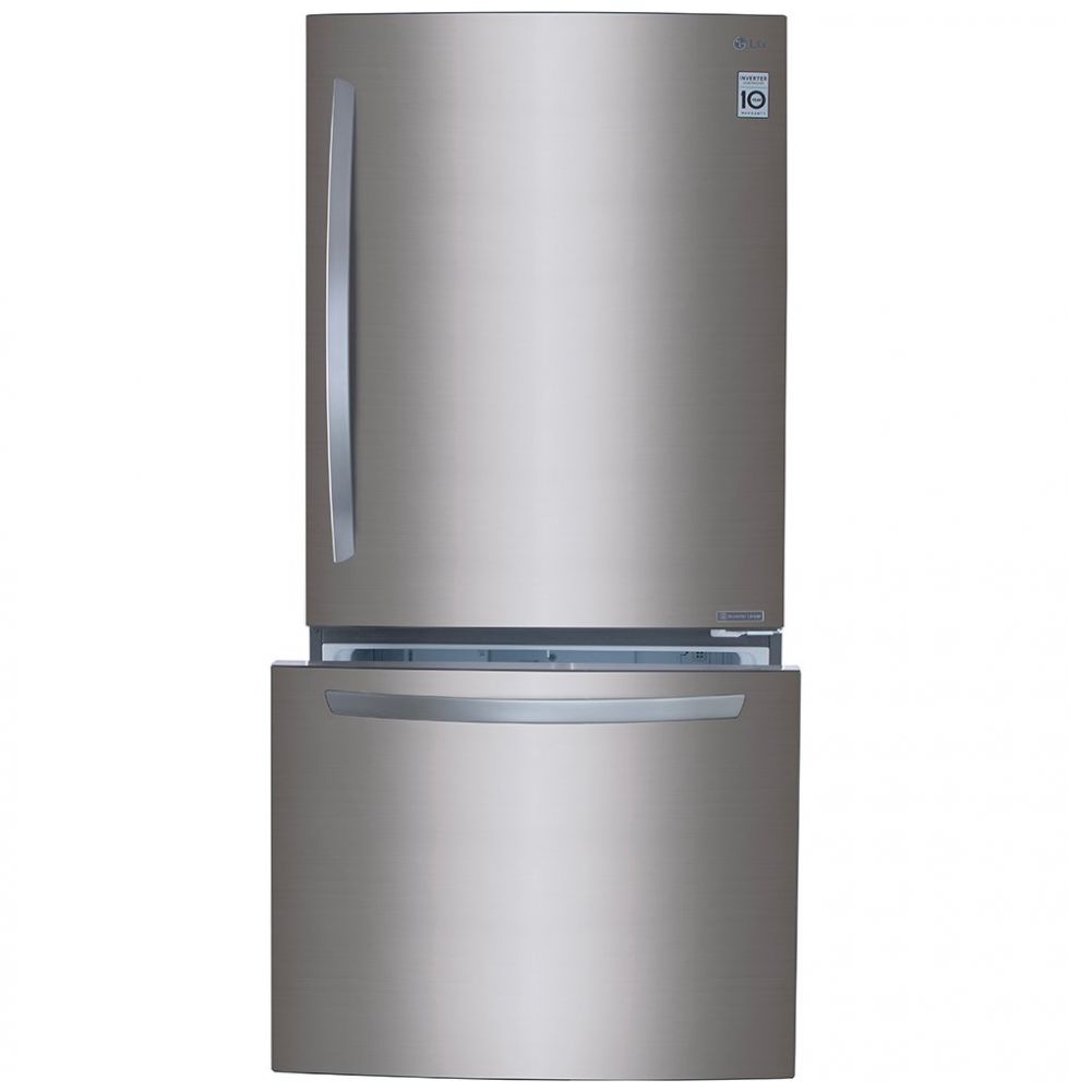 Refrigerador LG Congelador Inferior  Linear Inverter con Smart Diagnosis 22 Pies  Acero  Gb22Bgs