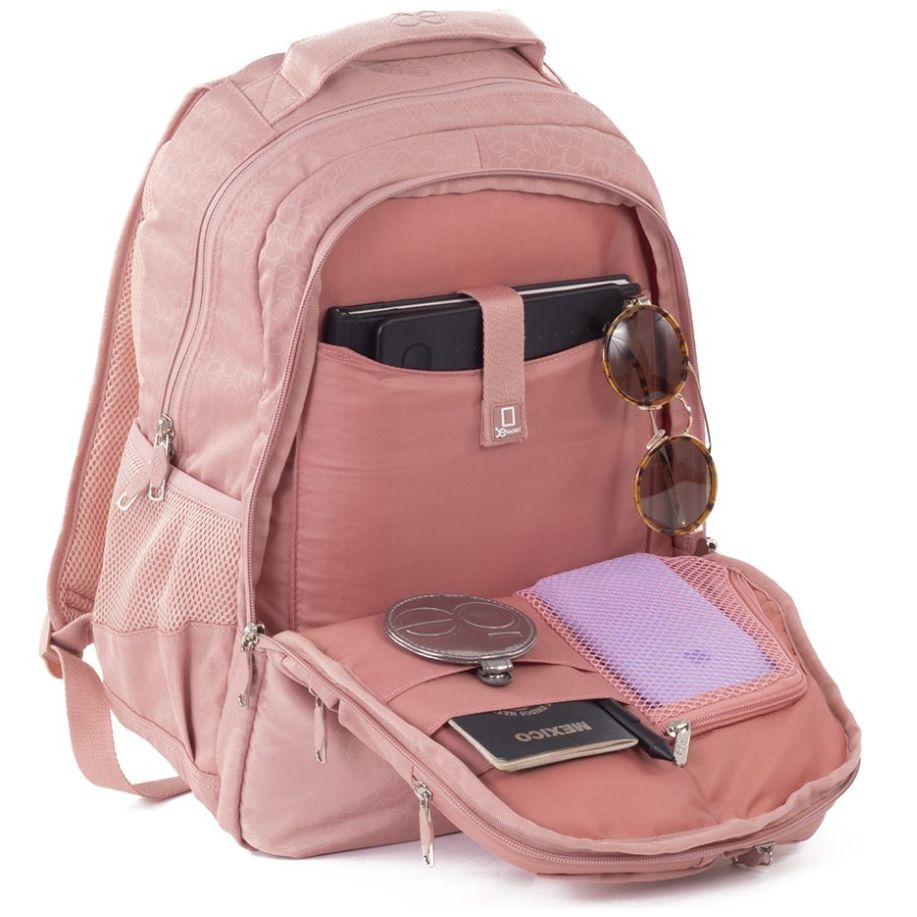 Mochila Tipo Back Pack Porta Laptop Urket Rosa Cloe