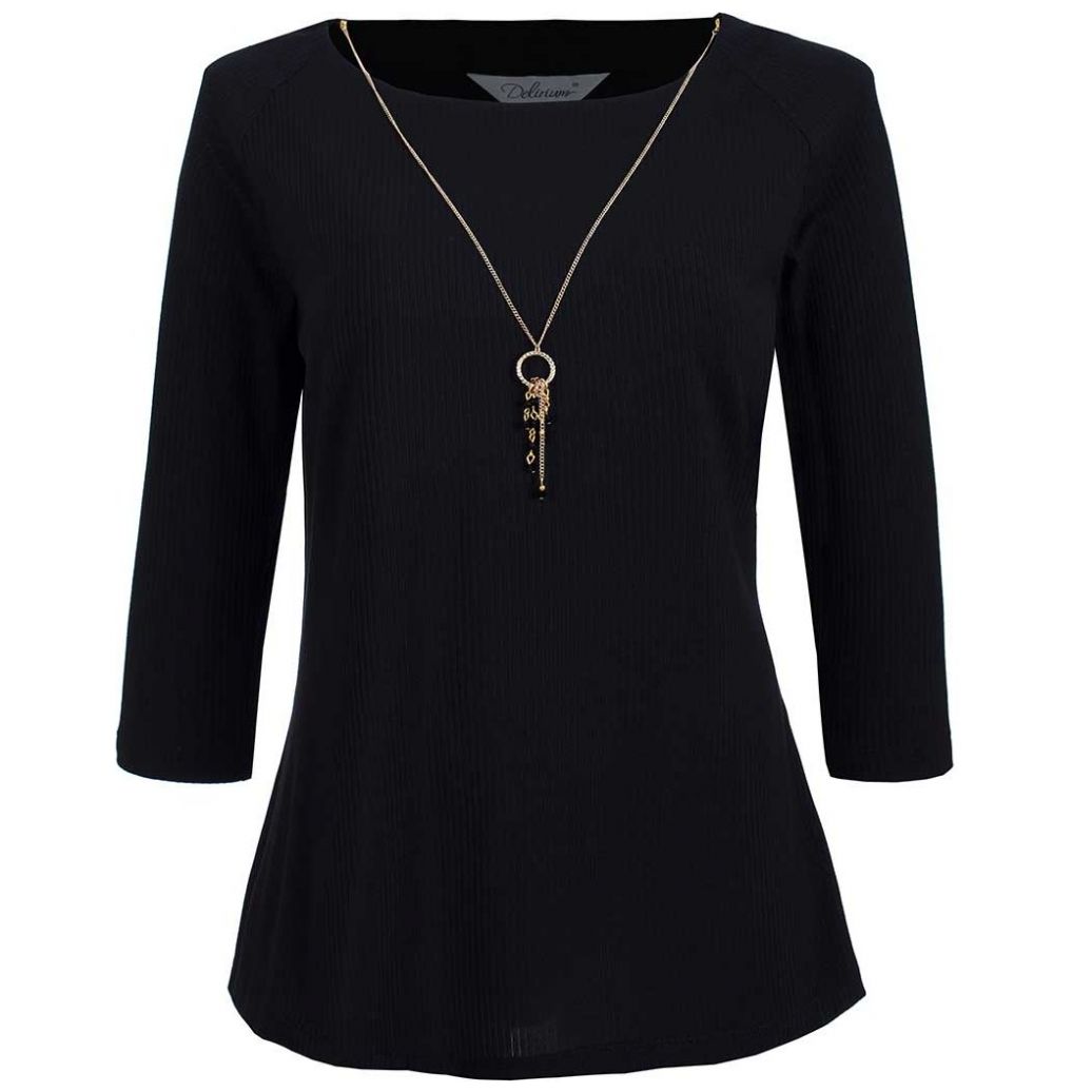 Blusa Lisa Manga 3/4 Delirium para Mujer