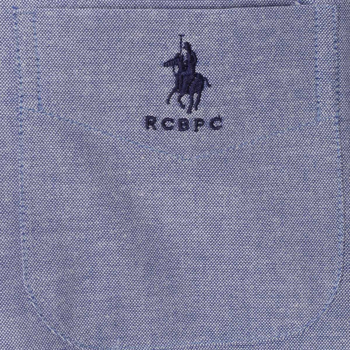 Camisa Manga Larga Básica Lisa Casual Oxford Polo Club para Hombre