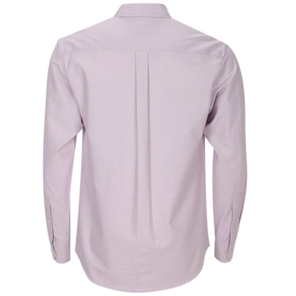 Camisa Manga Larga Básica Lisa Casual Oxford Polo Club para Hombre