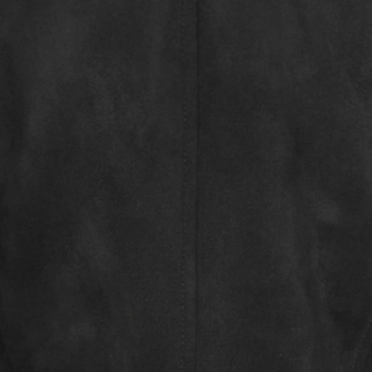 Chamarra Cuello Solapa Diseño Lisa Negra con Cierres Elle