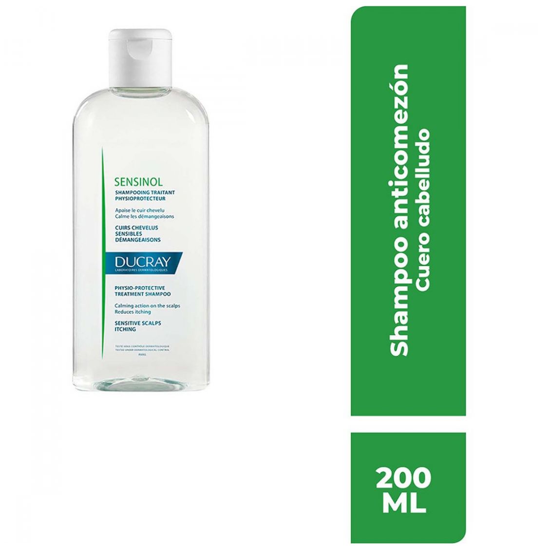 Sensinol Shampoo Tratante Fisio Protector para la Comezón, Todo Tipo de Cabello, 200Ml