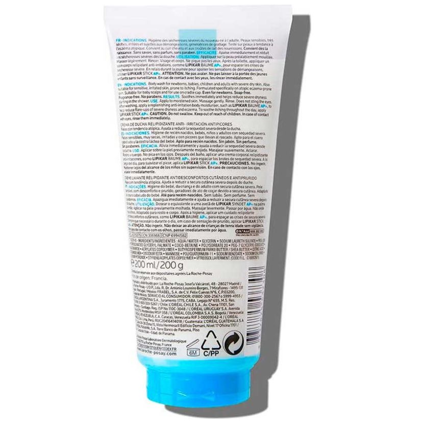 La Roche Posay Gel de Ducha Corporal Lipikar Syndet Ap+ 200Ml