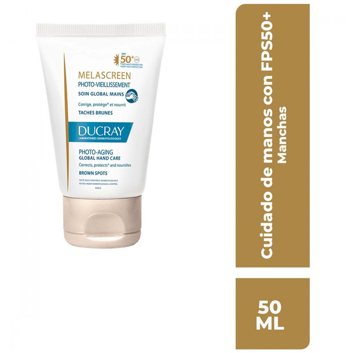 Melascreen Crema de Manos Anti-Manchas, Piel Muy Seca/seca/normal, Spf 50+, 50Ml