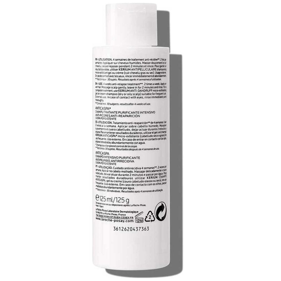 La Roche Posay Shampoo Anticaspa Persistente Kerium Ds 125Ml