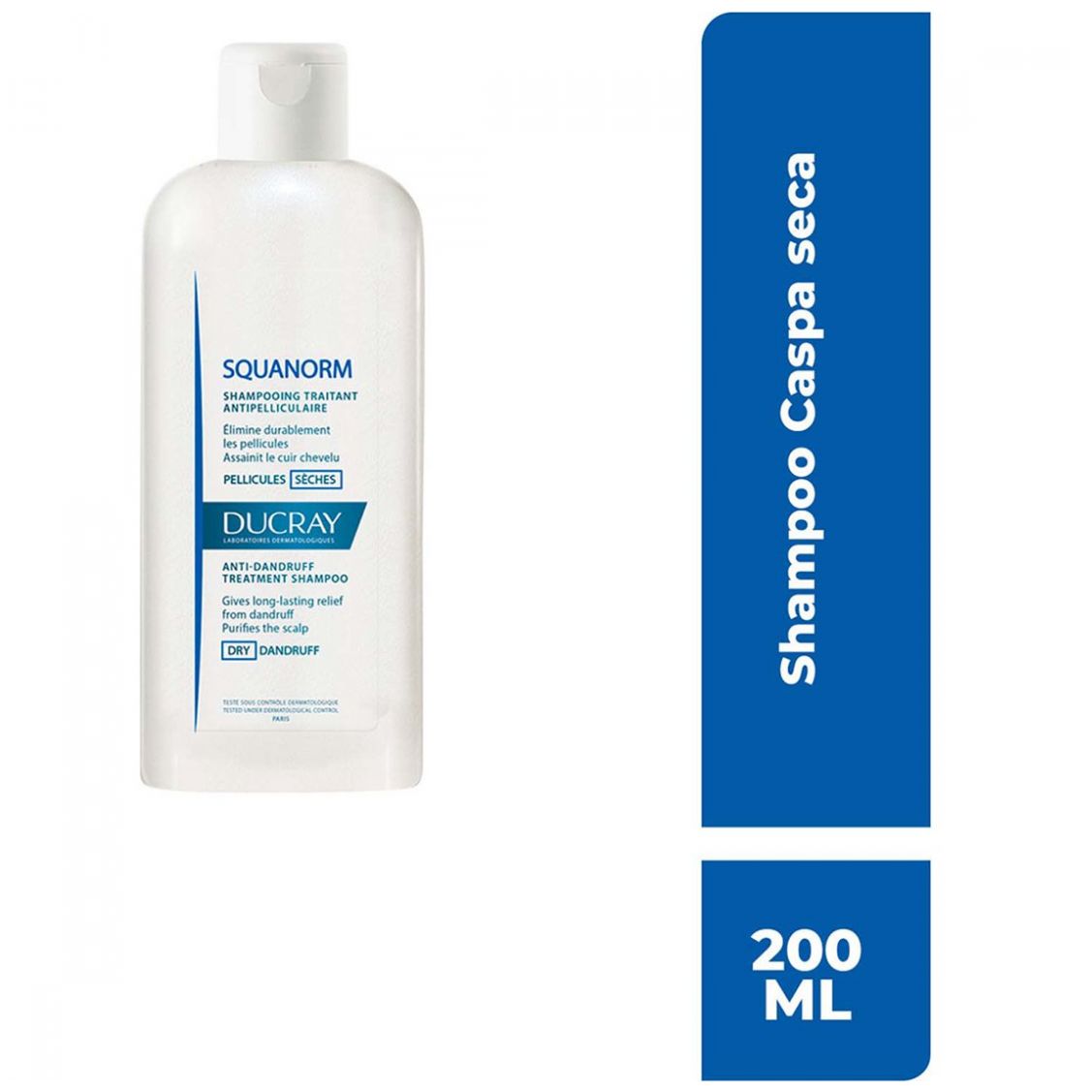 Squanorm Shampoo Auxiliar de Tratamiento para Caspa Seca, Todos los Tipos de Caspa, 200Ml