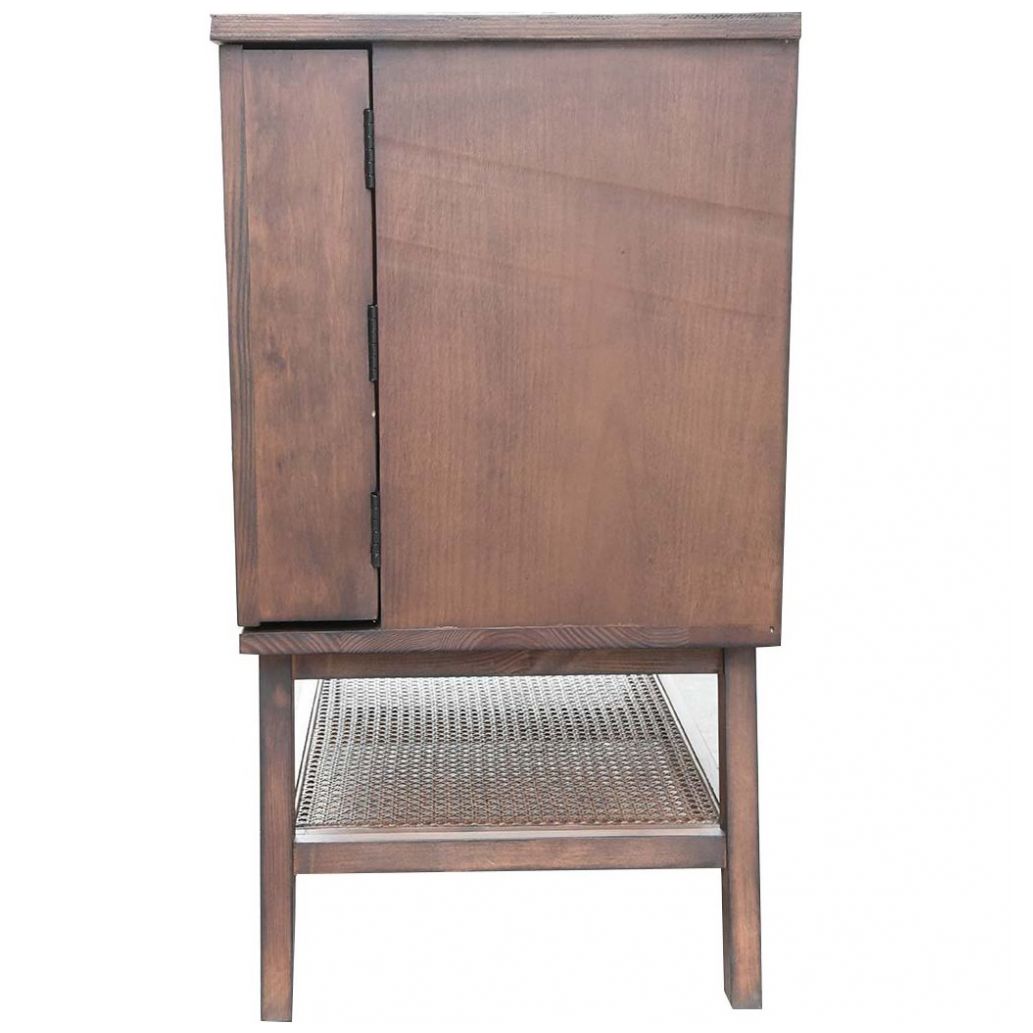 Gabinete de Bar Madera Y Ratán Castro Vintage Home