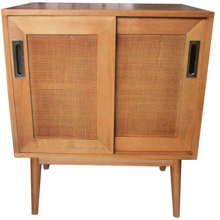 Gabinete de Madera Y Ratán Vintage Home