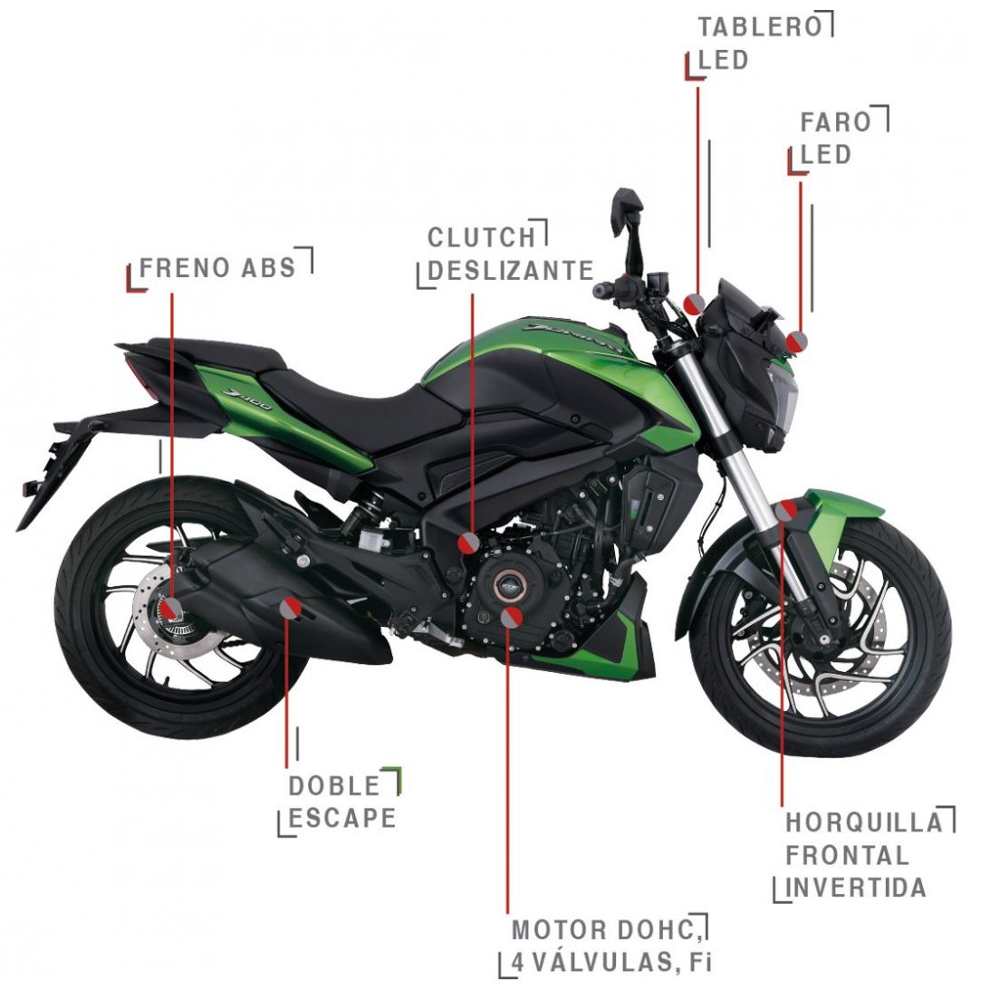 Motocicleta Dominar 400 Ug Verde Bajaj